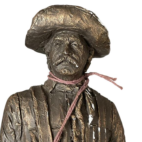 Michael Garman Stage Driver Sculpture Vintage 1987 Cowboy Bronzetone Statue READ - Picture 6 of 16